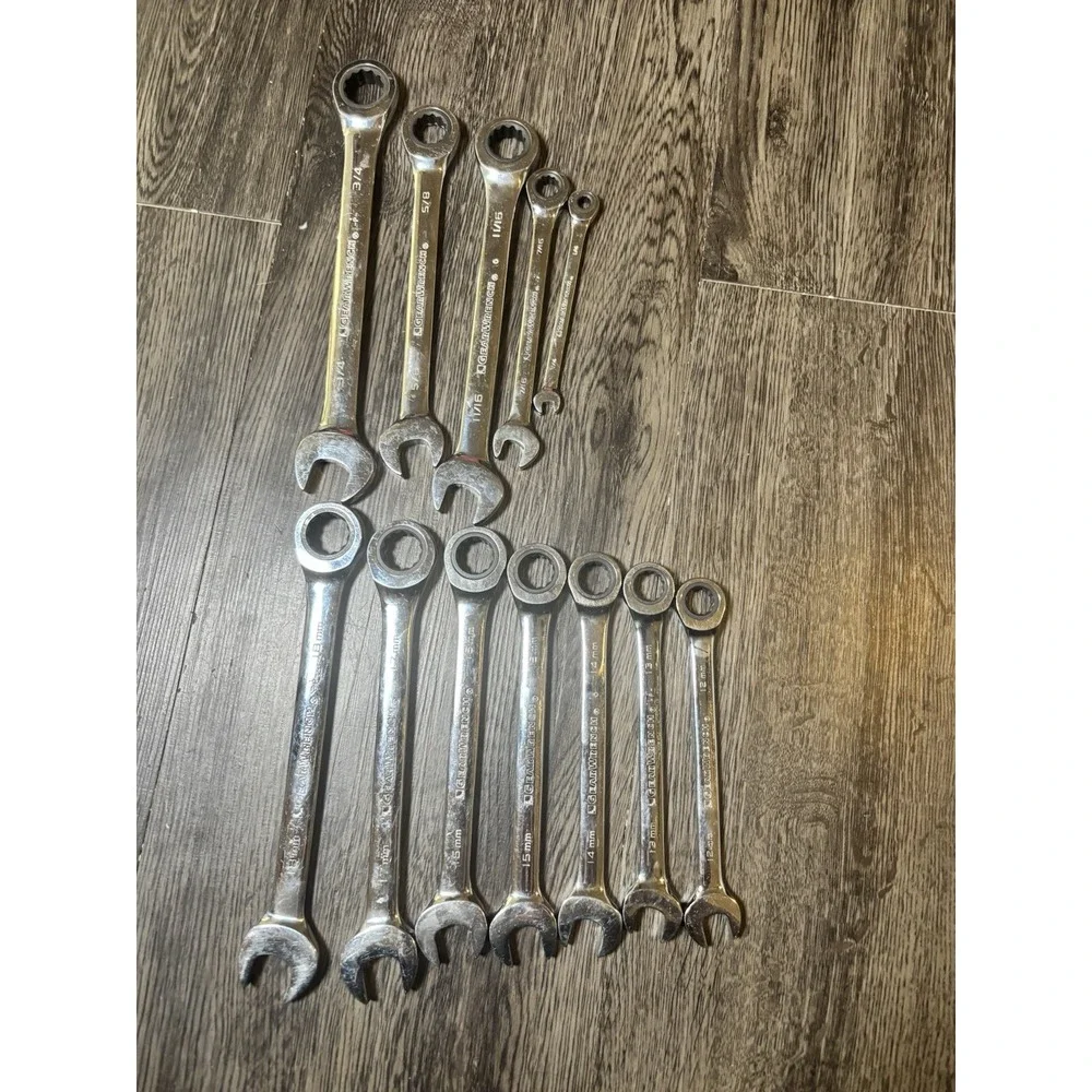 GearWrench 12 Pc Ratcheting Wrench Set Combination Metric